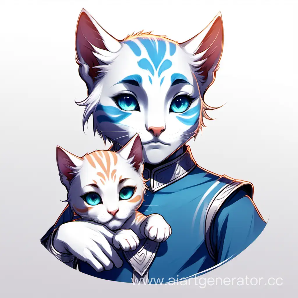 Man-Avatar-with-Playful-Kittens