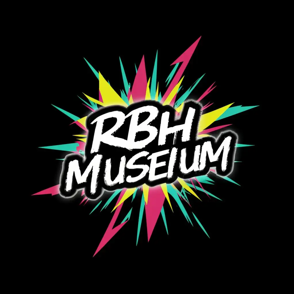 a logo design,with the text "Rbh museum", main symbol:Rave party graffiti punk,complex,be used in Entertainment industry,clear background