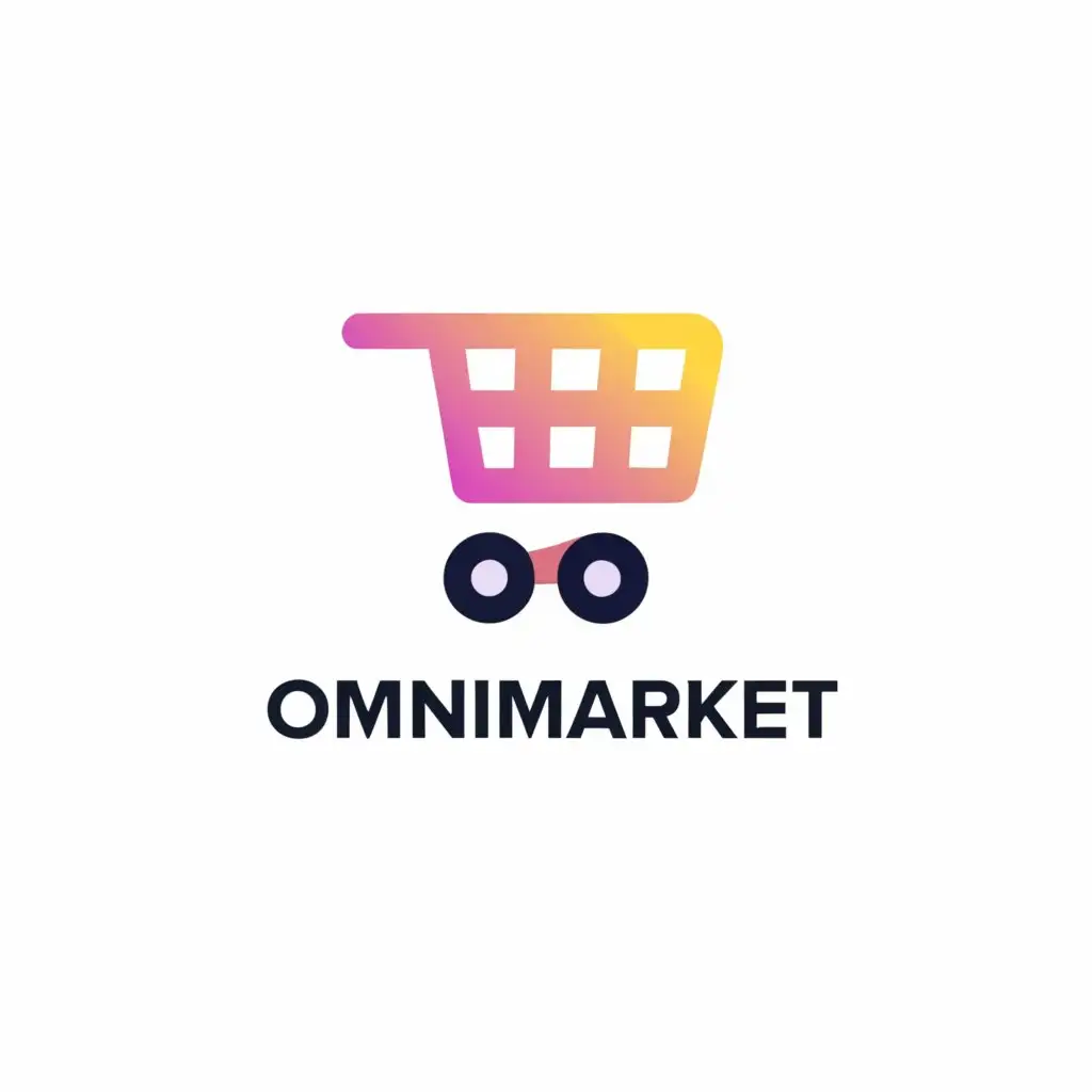a logo design,with the text "OmniMarket", main symbol:Cart,Moderate,be used in Retail industry,clear background