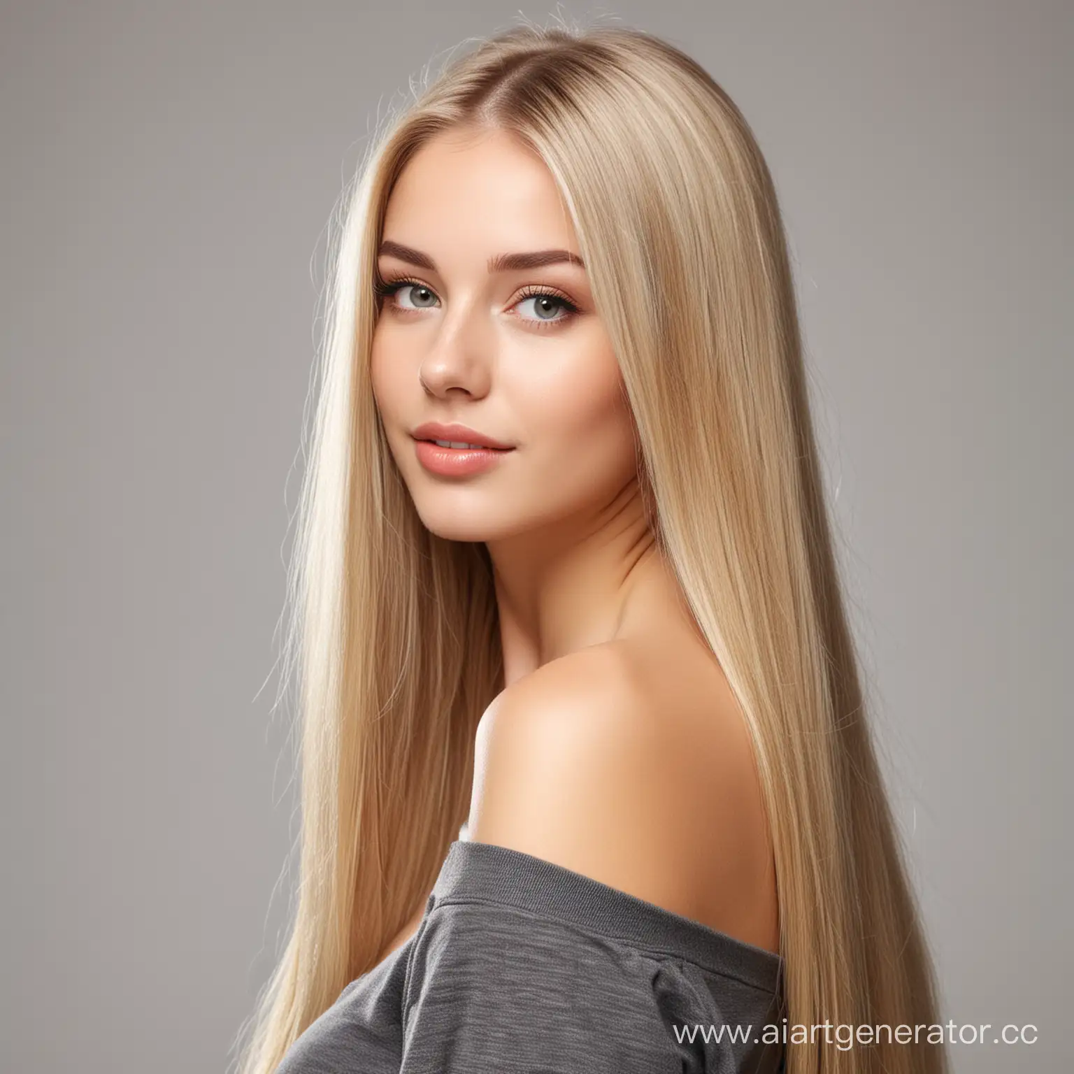 Elegant-Woman-with-Flowing-Blonde-Hair-in-Sunlit-Meadow