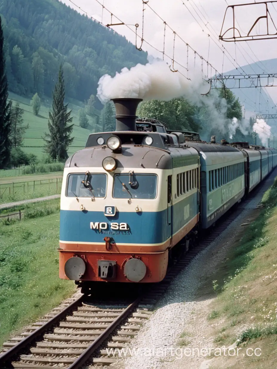 пассажирский поезд в румынии 1970