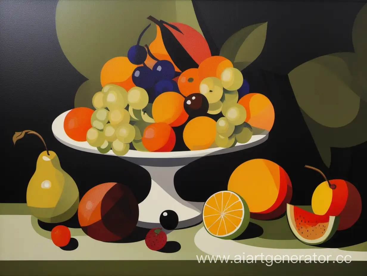 голландский натюрморт с фруктами, абстракция