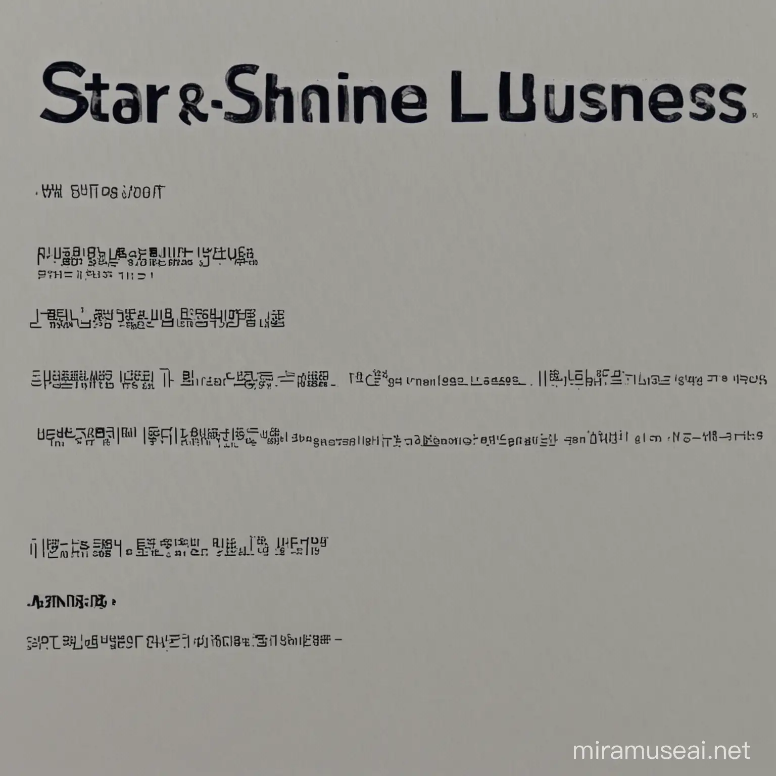 Starshine Technology Business License with SBT001 Code