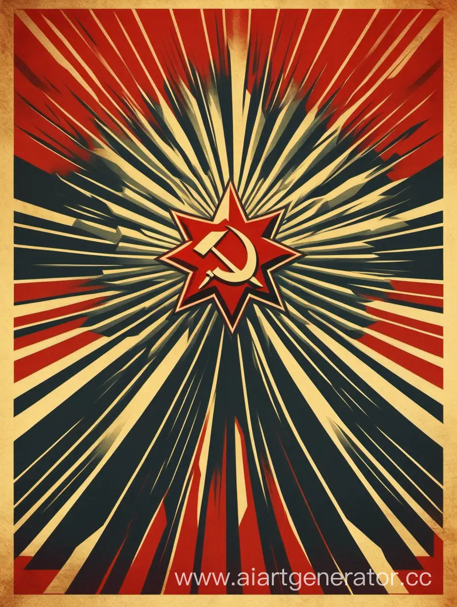 SovietStyle-Poster-with-Smooth-Geometric-Background