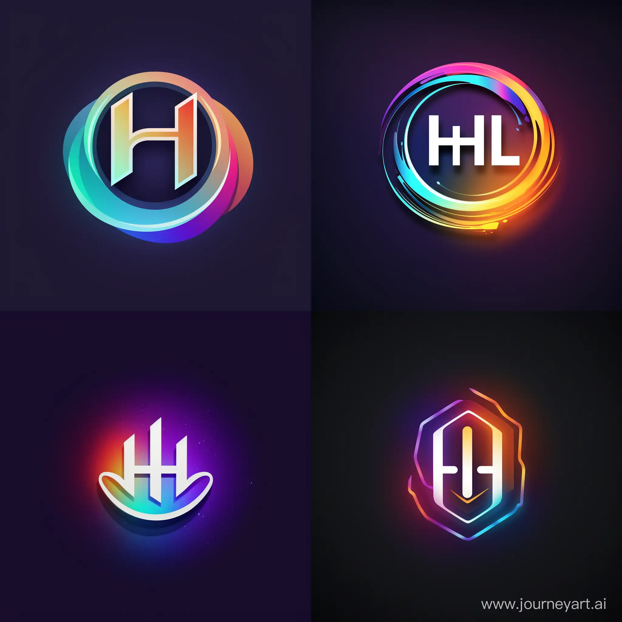 логотип для провайдера интернет HL, в стиле hi-tech