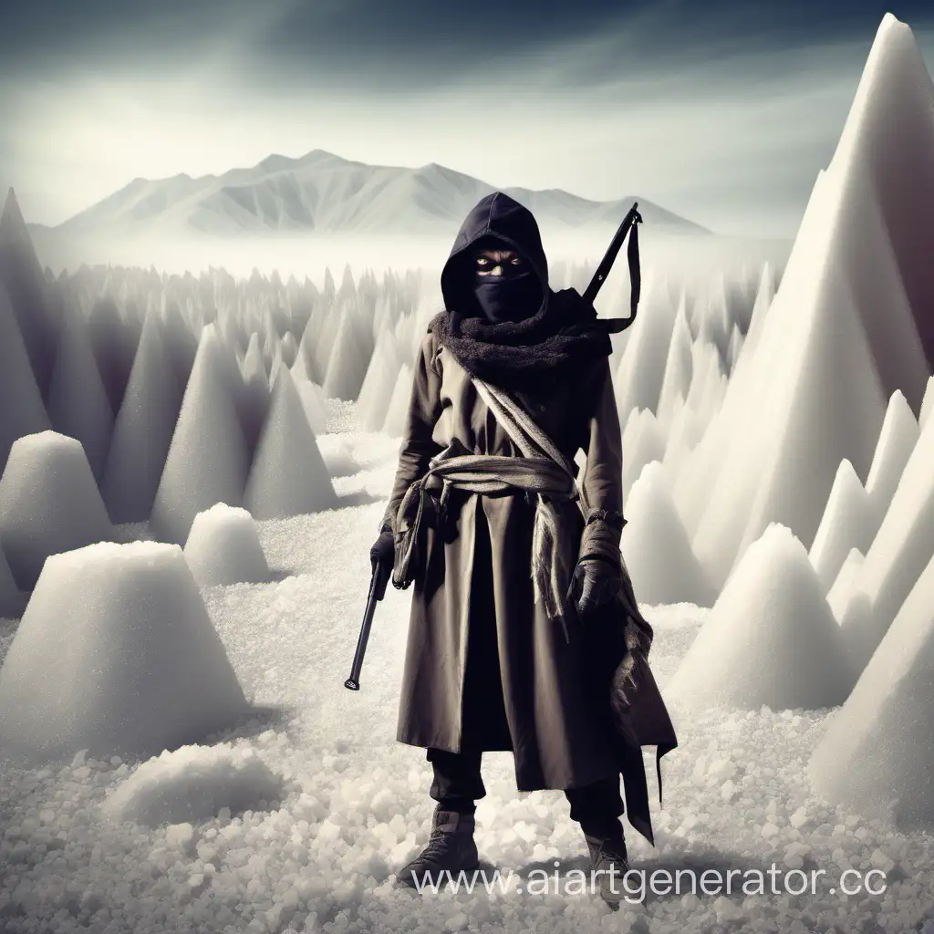 Masked-Bandit-Amidst-Majestic-Salt-Mountains