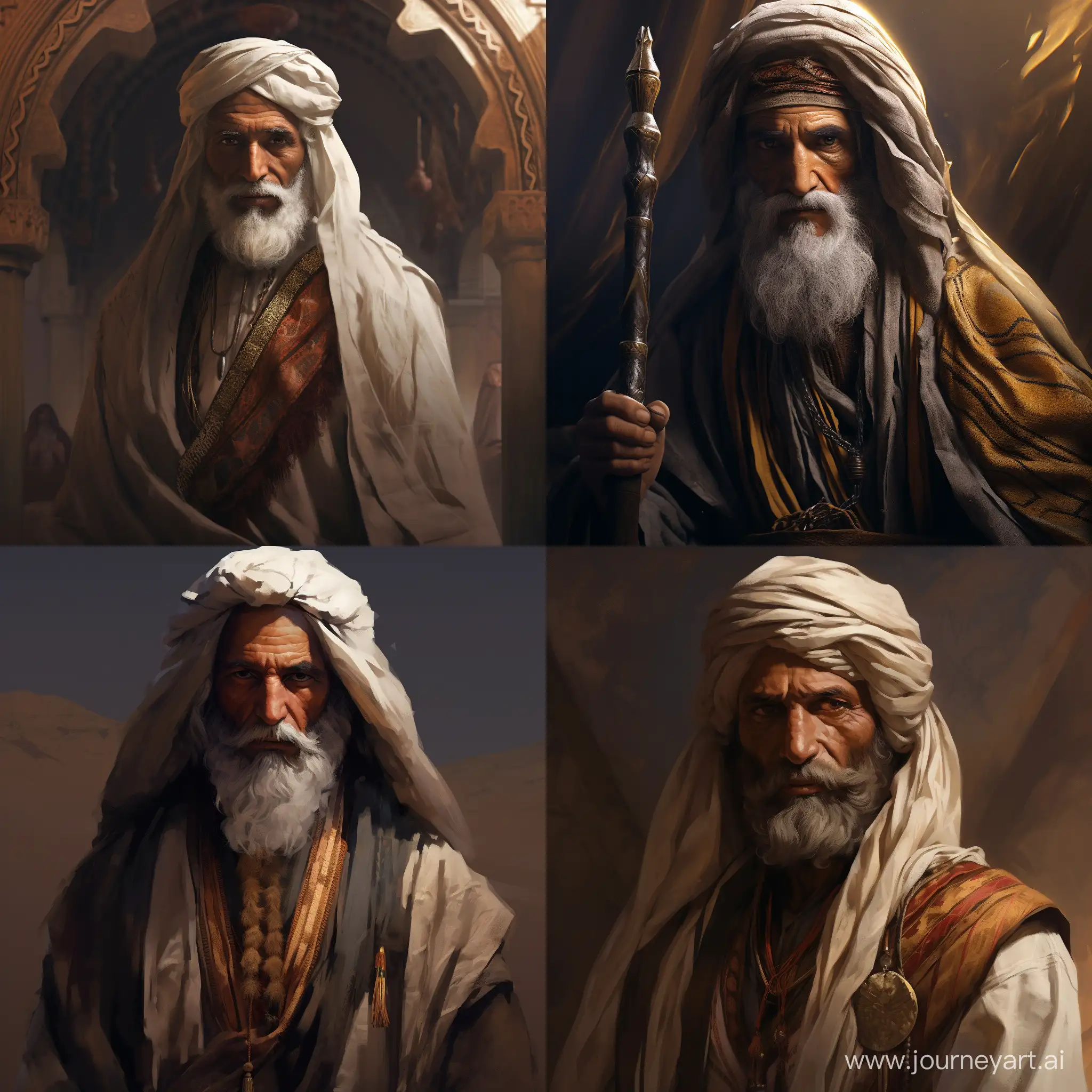 I want a character of an ancient Arab sage