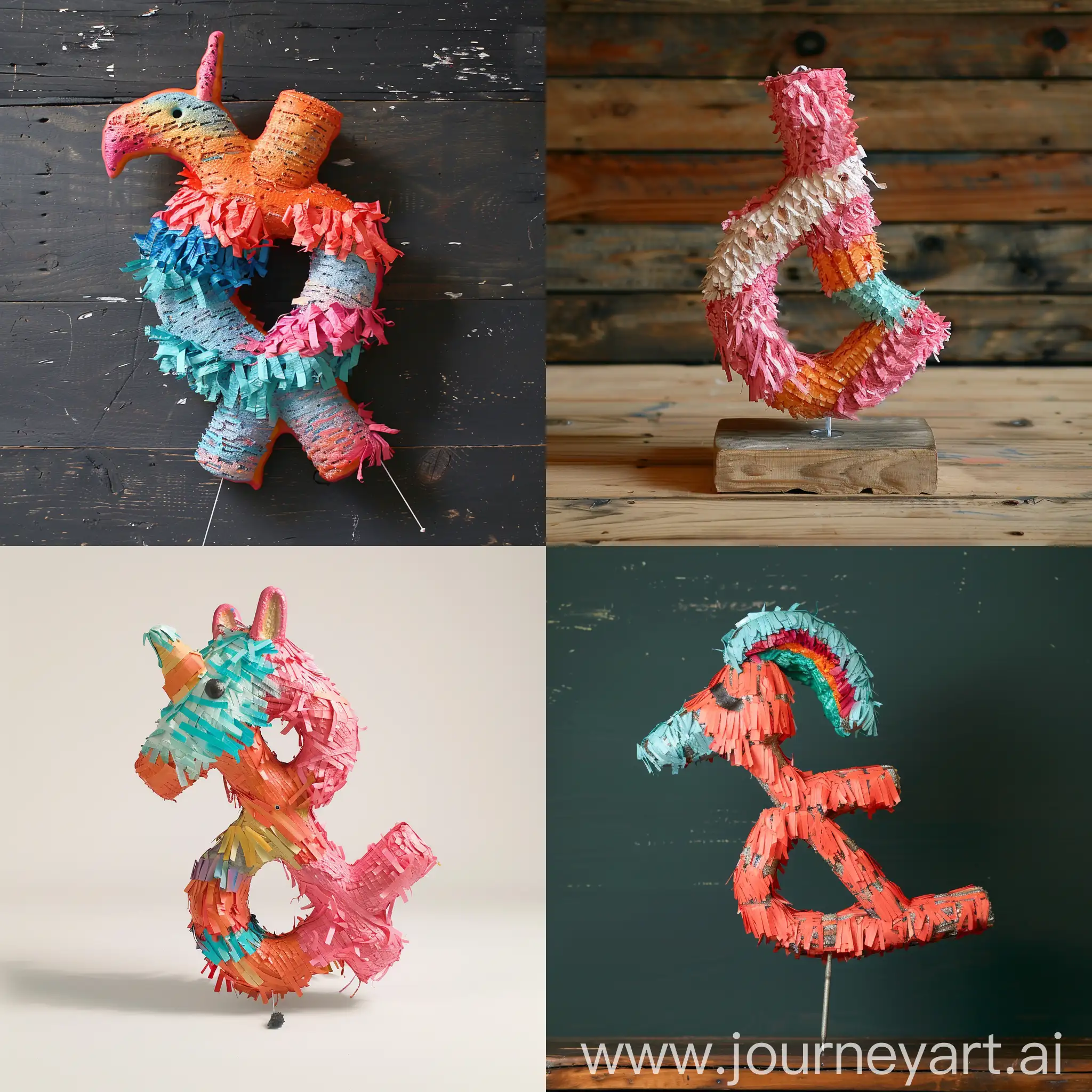 ampersand in the shape of a pinata