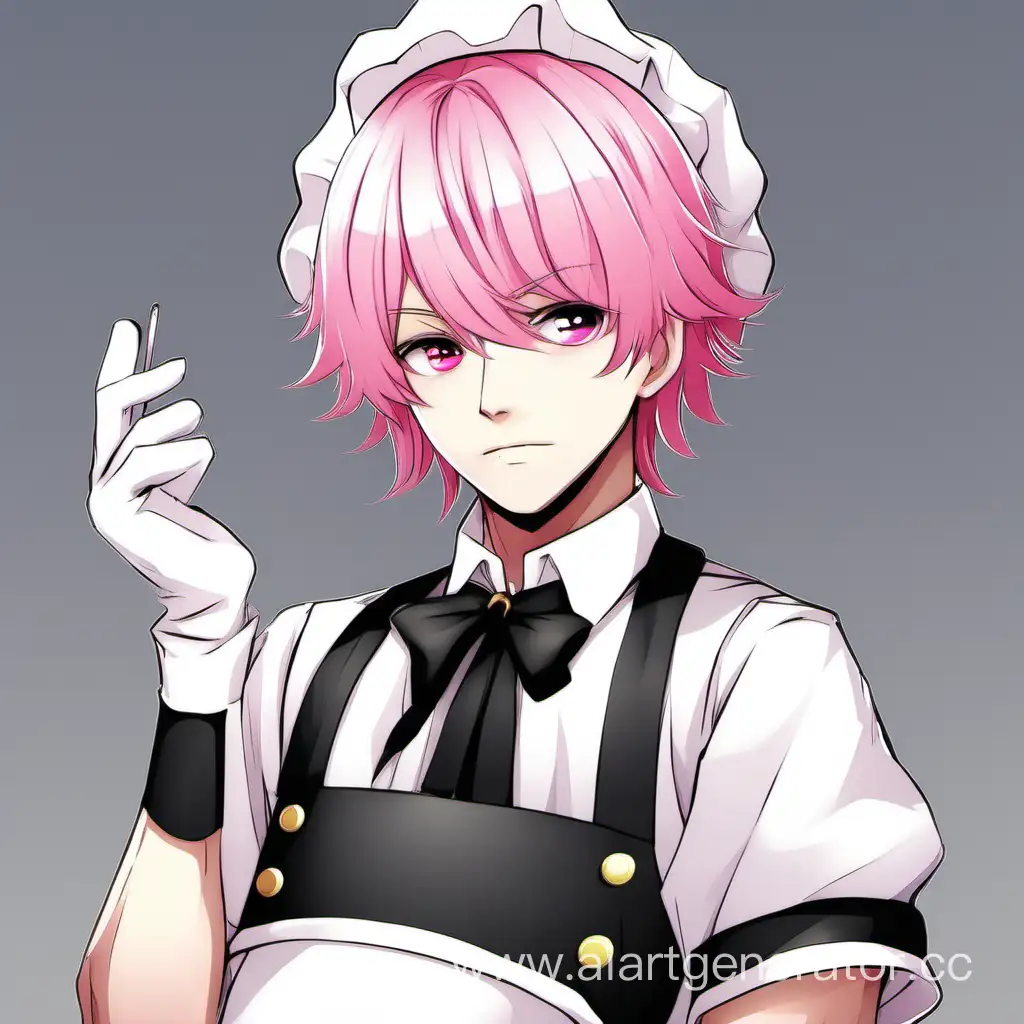 Playful-Character-with-Pink-Hair-in-Maid-Costume