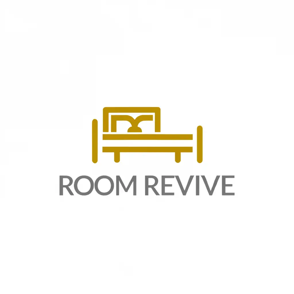 a logo design,with the text "Room Revive", main symbol:Bed,Moderate,be used in Home Family industry,clear background