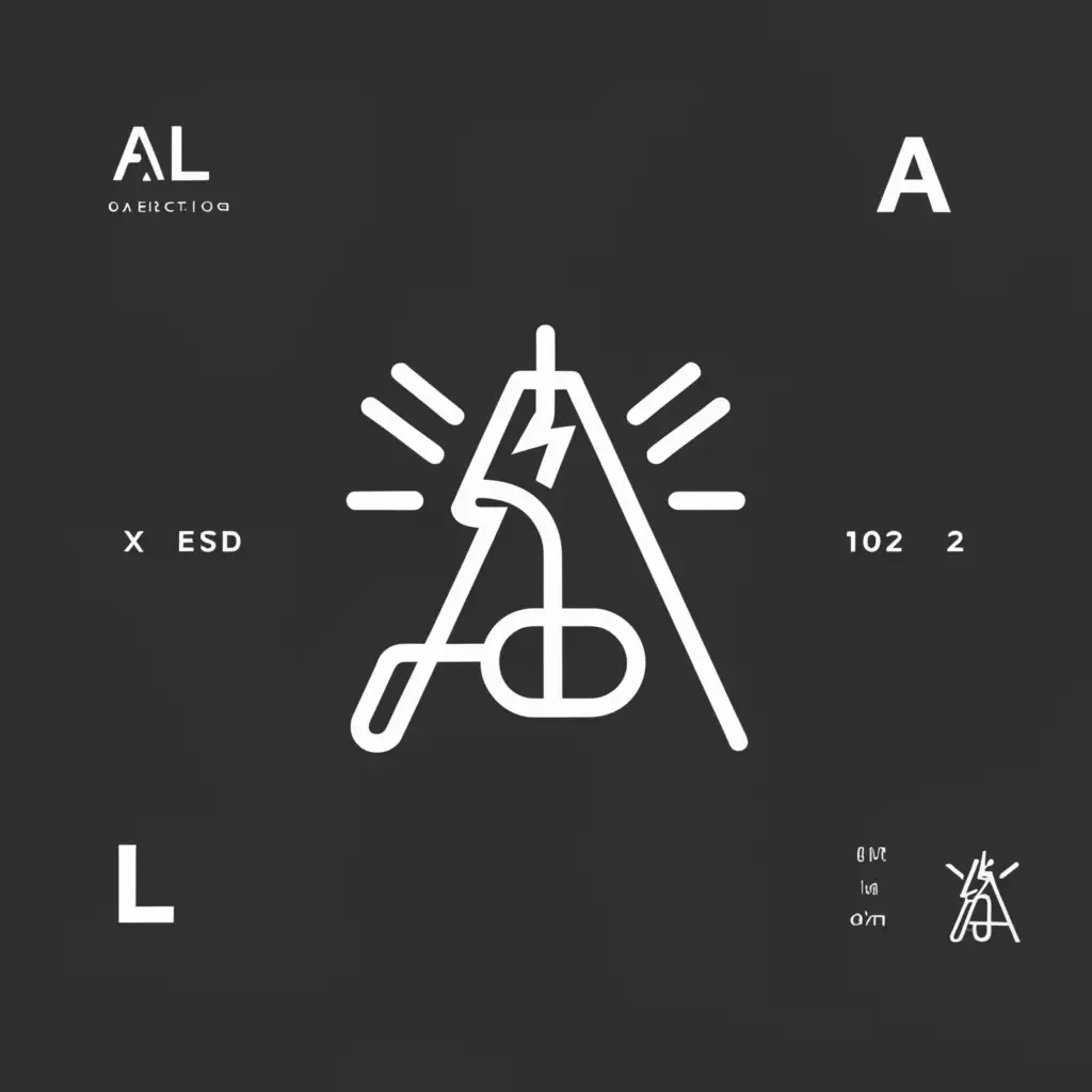 a logo design,with the text "AL", main symbol:lighting,lamp,edge,technology,cyber,Minimalistic,be used in Technology industry,clear background