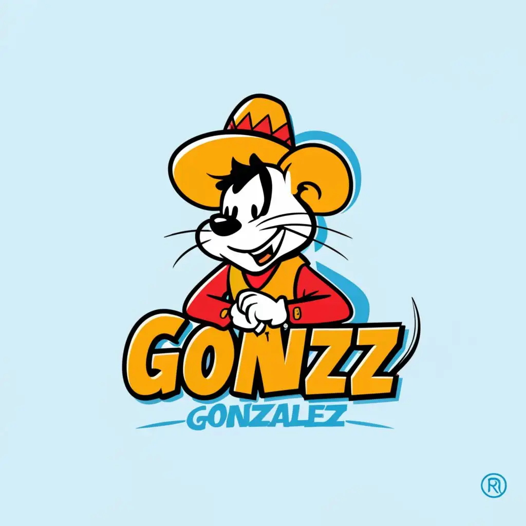 LOGO-Design-For-Gonzalez-Web-Cartoon-Speedy-Gonzalez-on-a-Clear-Background