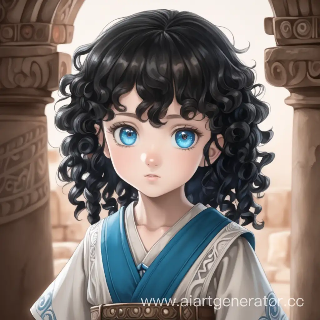 AncientEra-Anime-Little-Girl-with-Black-Curly-Hair-and-Blue-Eyes