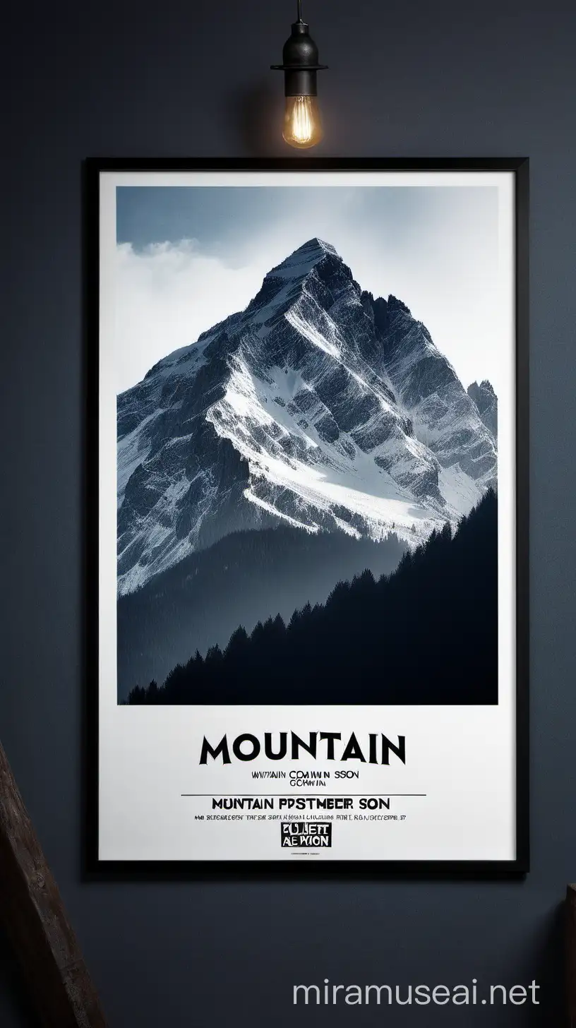 Majestic Mountain Landscape Poster Design