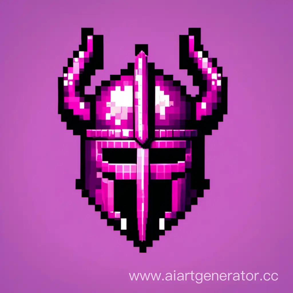 Medieval-Knight-with-Horned-Helmet-in-Vibrant-8Bit-Pixel-Art