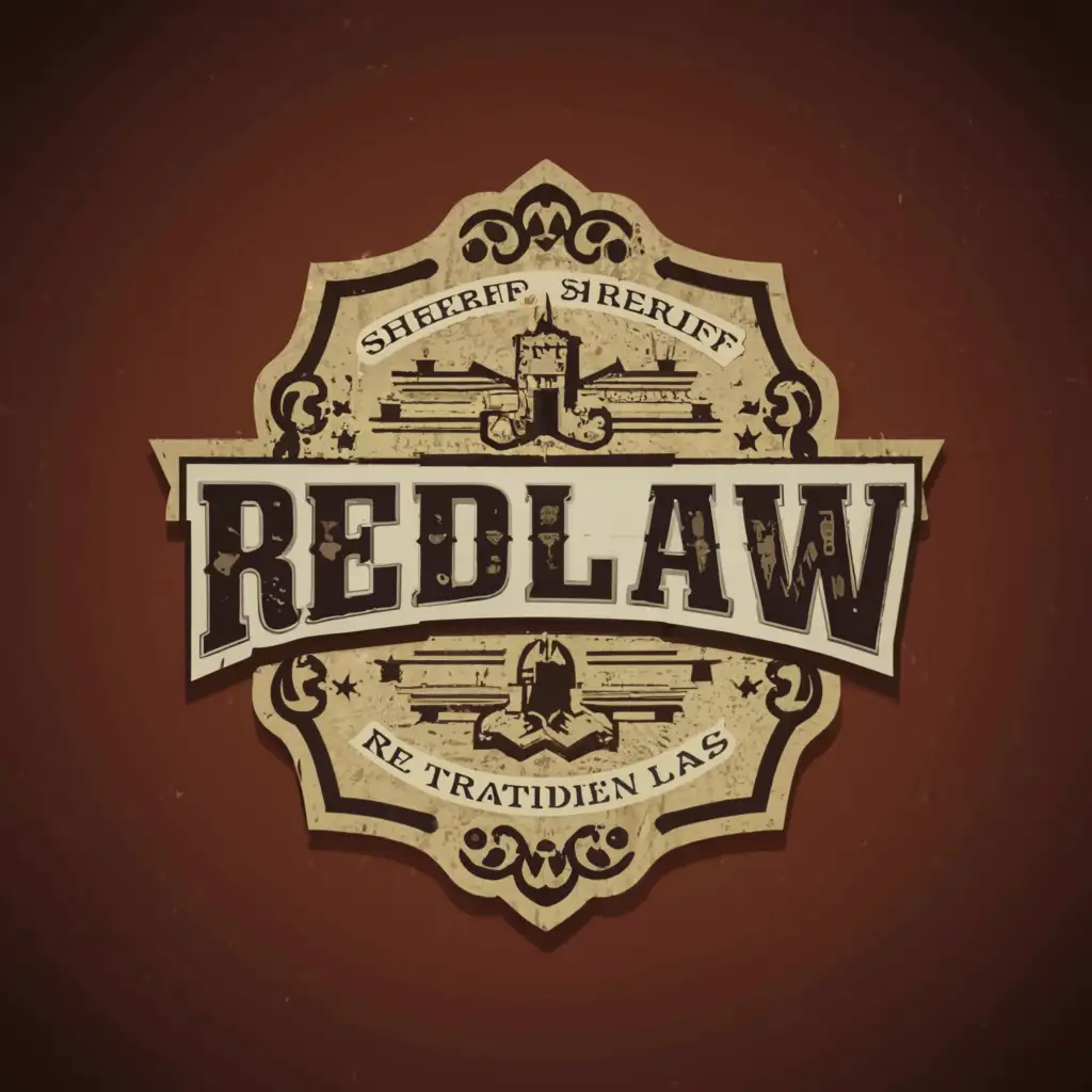 a logo design,with the text "REDLAW", main symbol:western,Moderate,clear background