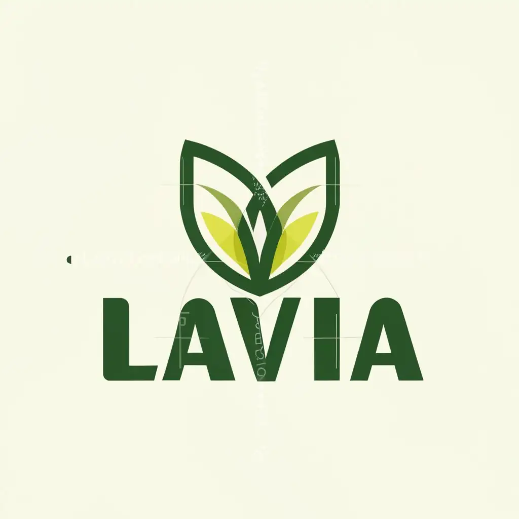 a logo design,with the text "LaViA", main symbol:Green,Moderate,be used in Retail industry,clear background