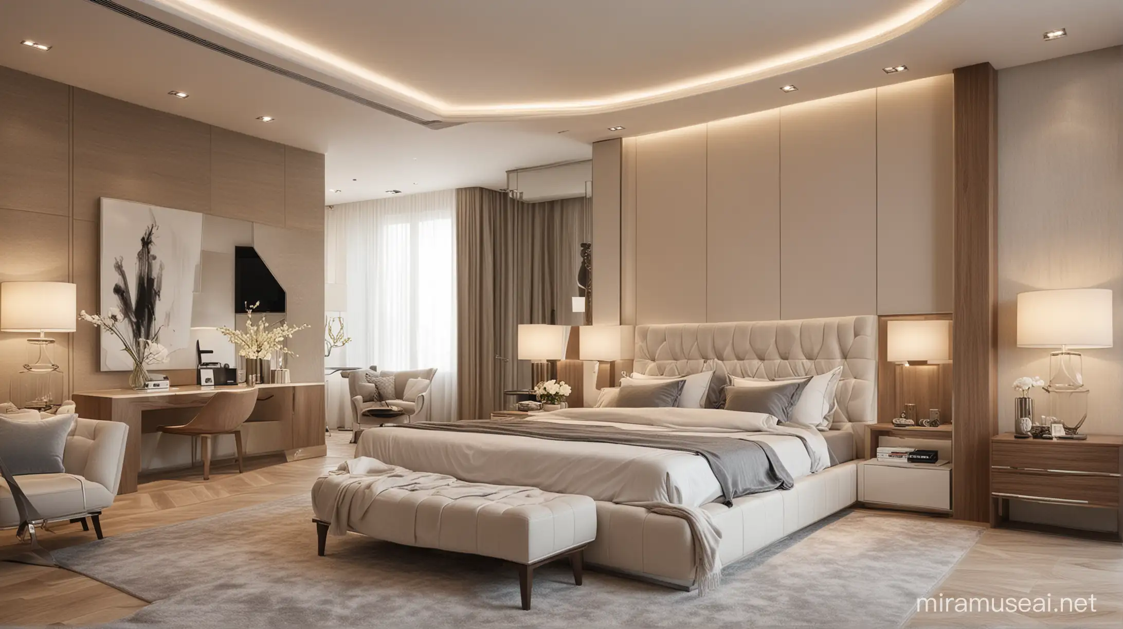 luxury bedroom, photo, modern interior