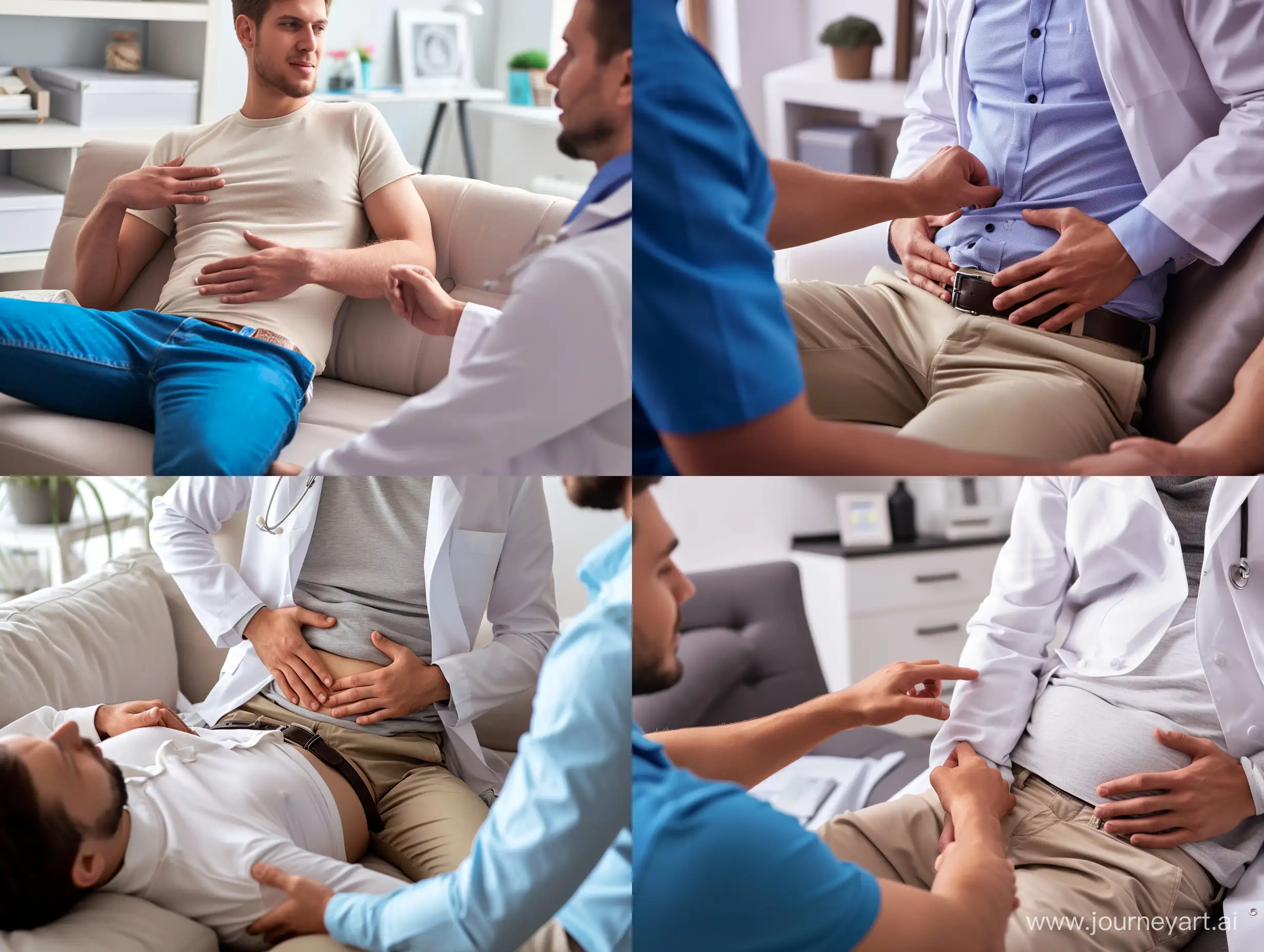 Detailed-Abdominal-Palpation-by-Doctor-on-Male-Patient