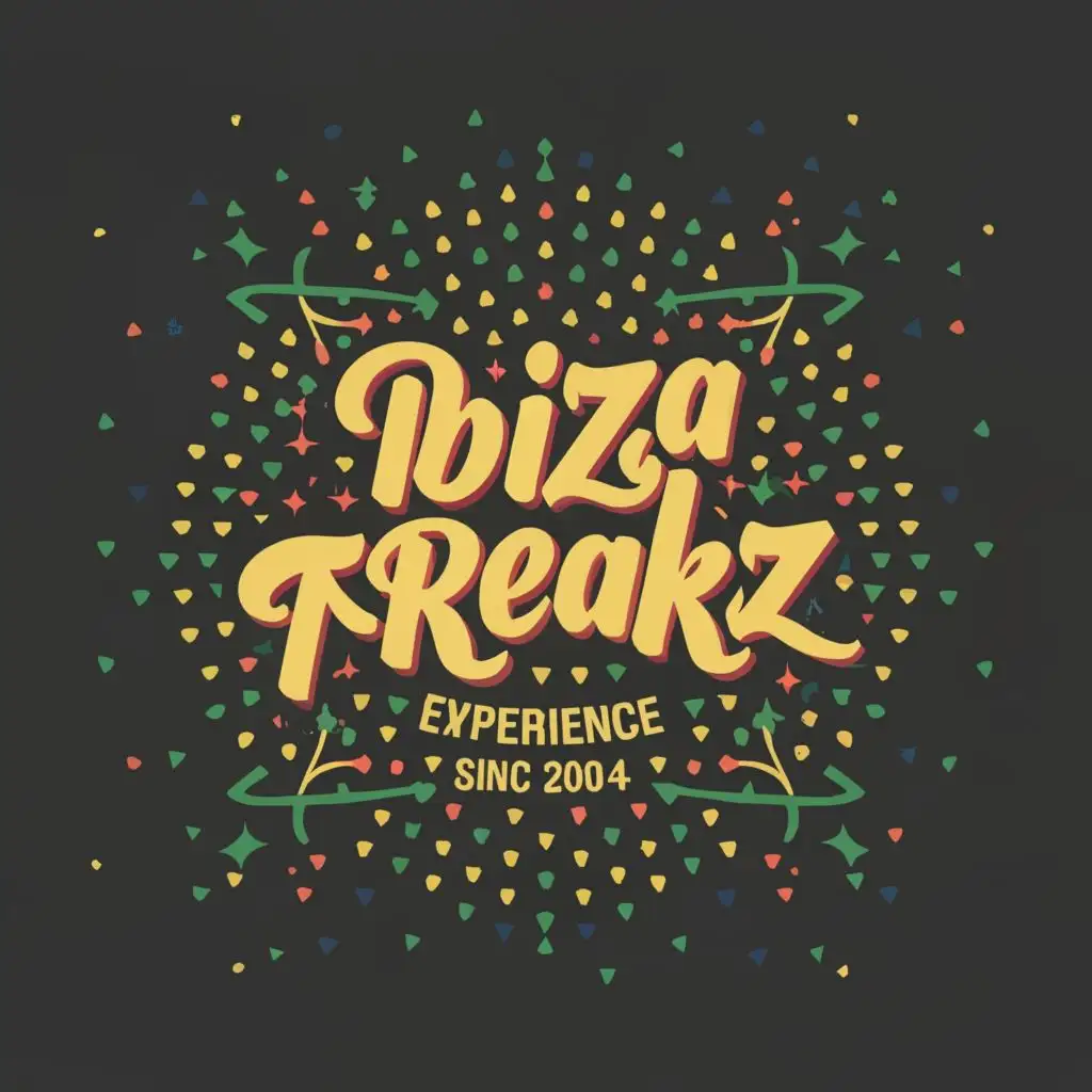 logo, Experiences since 2004, with the text "Ibiza freakz", typography, be used in Entertainment industry