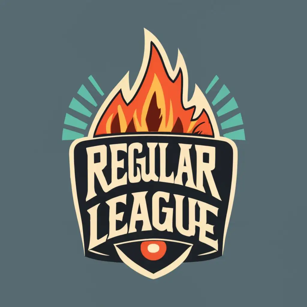 logo, Nuts, Fire, with the text "Regular League", typography, be used in Events industry