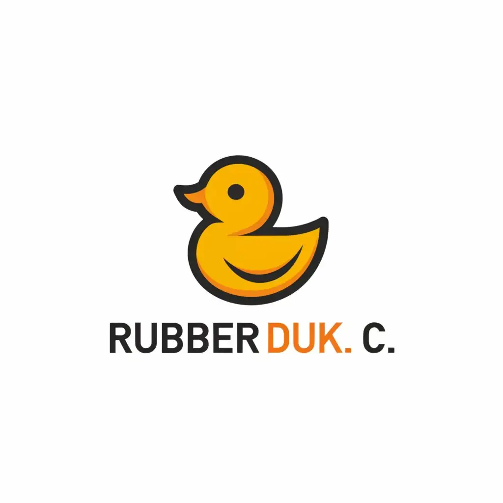 LOGO-Design-For-Rubber-Duck-Co-Playful-Rubber-Duck-Symbol-on-Clean-Background