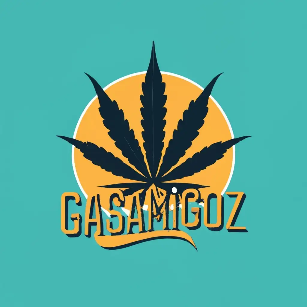 logo, Urban cannabis, with the text "Gasamigoz", typography