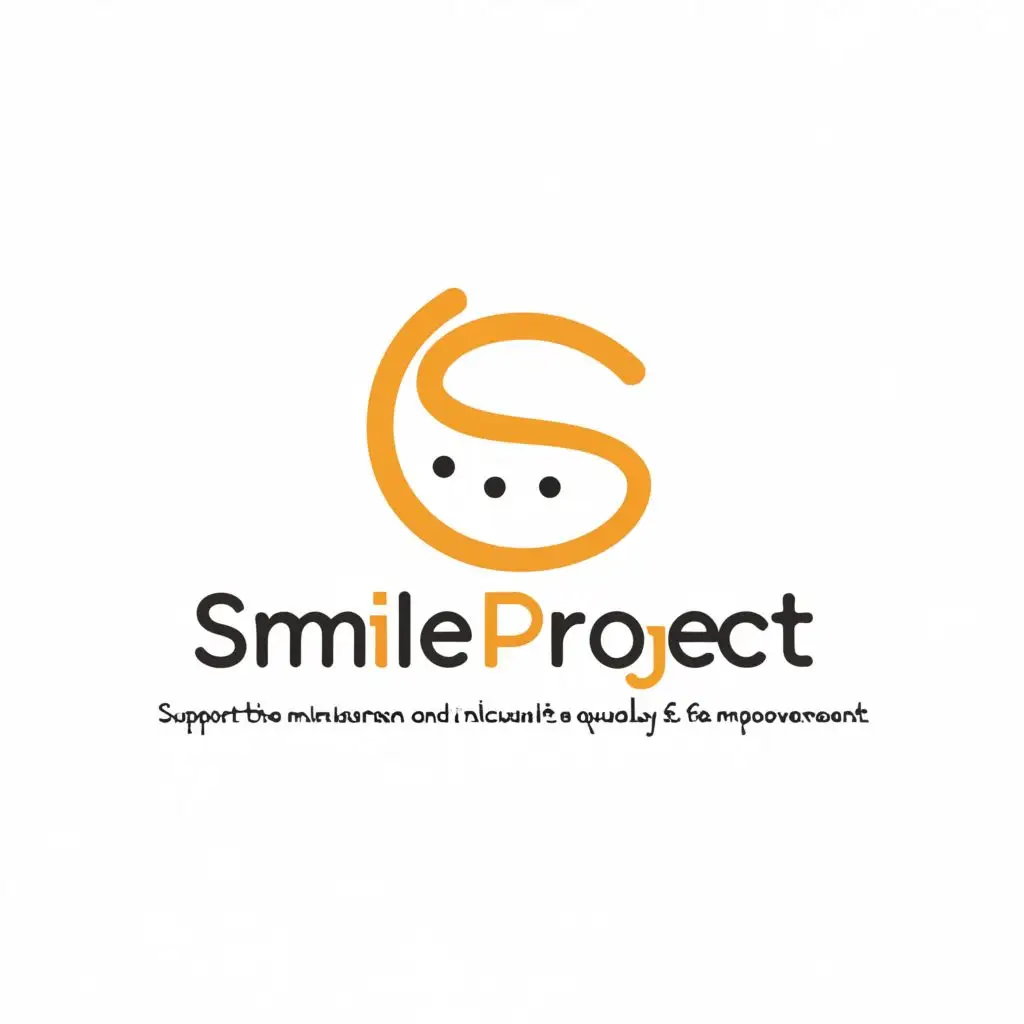 a logo design,with the text "SMILE Project", main symbol:Support the Mainstream and Inclusion to Learn Equally for Empowerment,Moderate,clear background