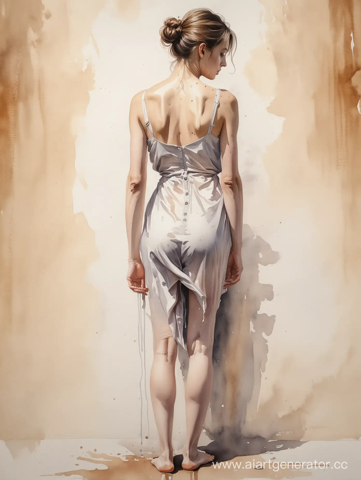 Elegant-Watercolor-Portrait-Aristocratic-Woman-in-a-Unique-Pose