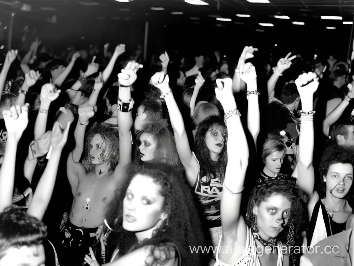 Vibrant-1990s-Rave-Party-Captured-in-Timeless-Black-and-White-Photo