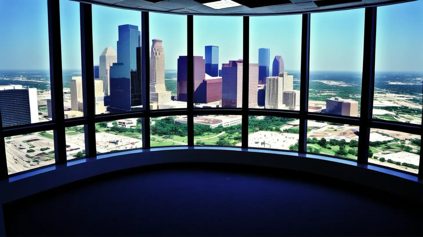 Office space downtown highrise houston view