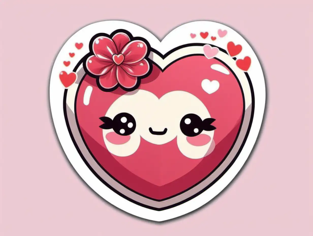 Adorable Valentines Day Sticker Set with Kawaii Charm
