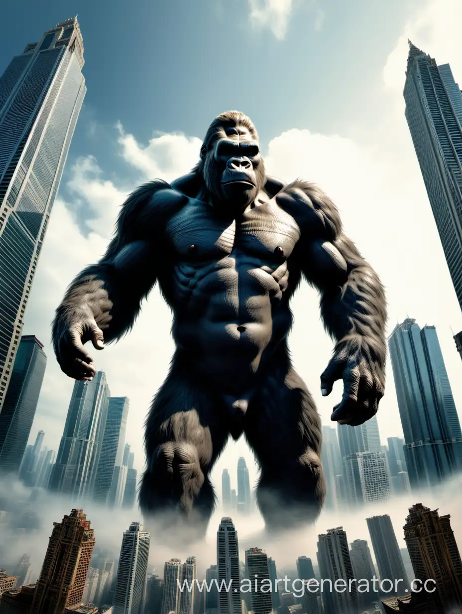 Giant-Gorilla-Dominating-Urban-Skyline