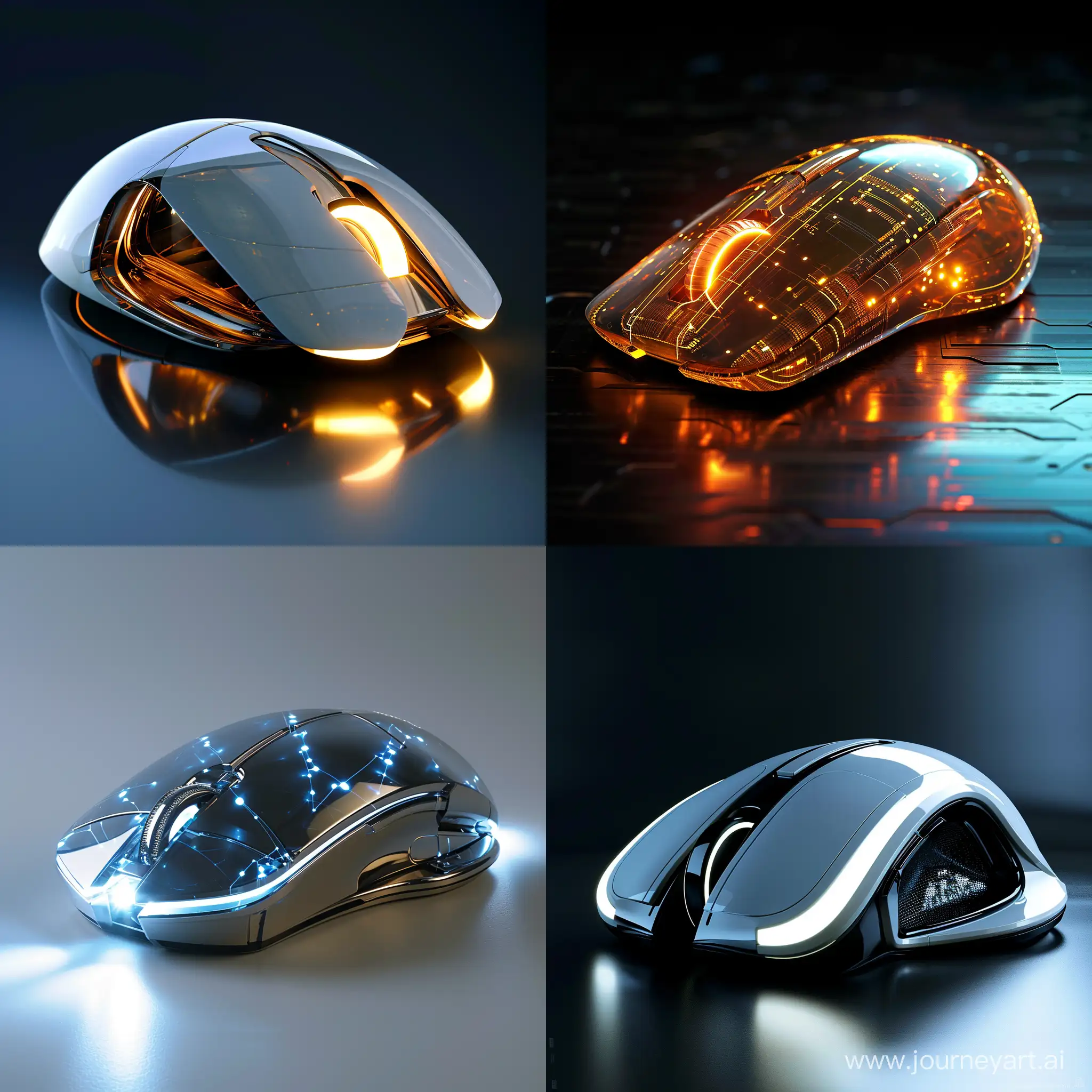 Futuristic PC mouse, nanotechnology --v 6