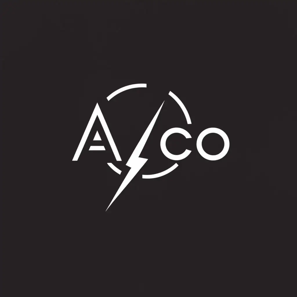 a logo design,with the text "Acro", main symbol:a circle and lightning bolt,Minimalistic,be used in Technology industry,clear background