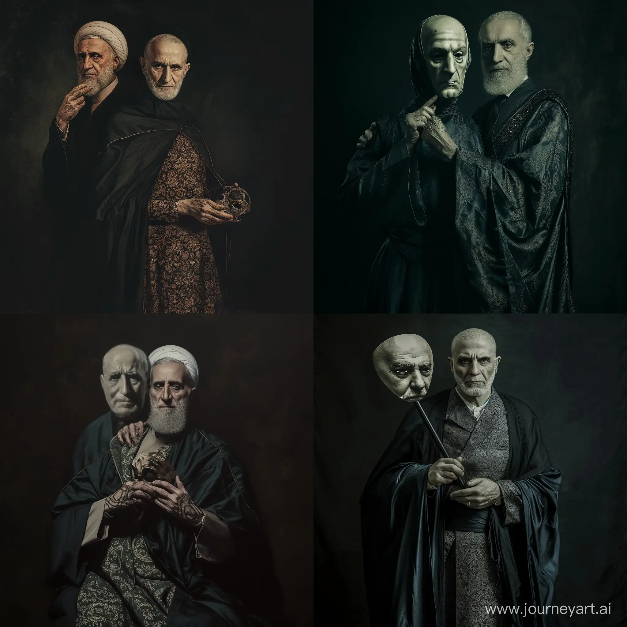 Dark-Portrait-Voldemort-in-Mullahs-Dress-with-Khameneis-Mask