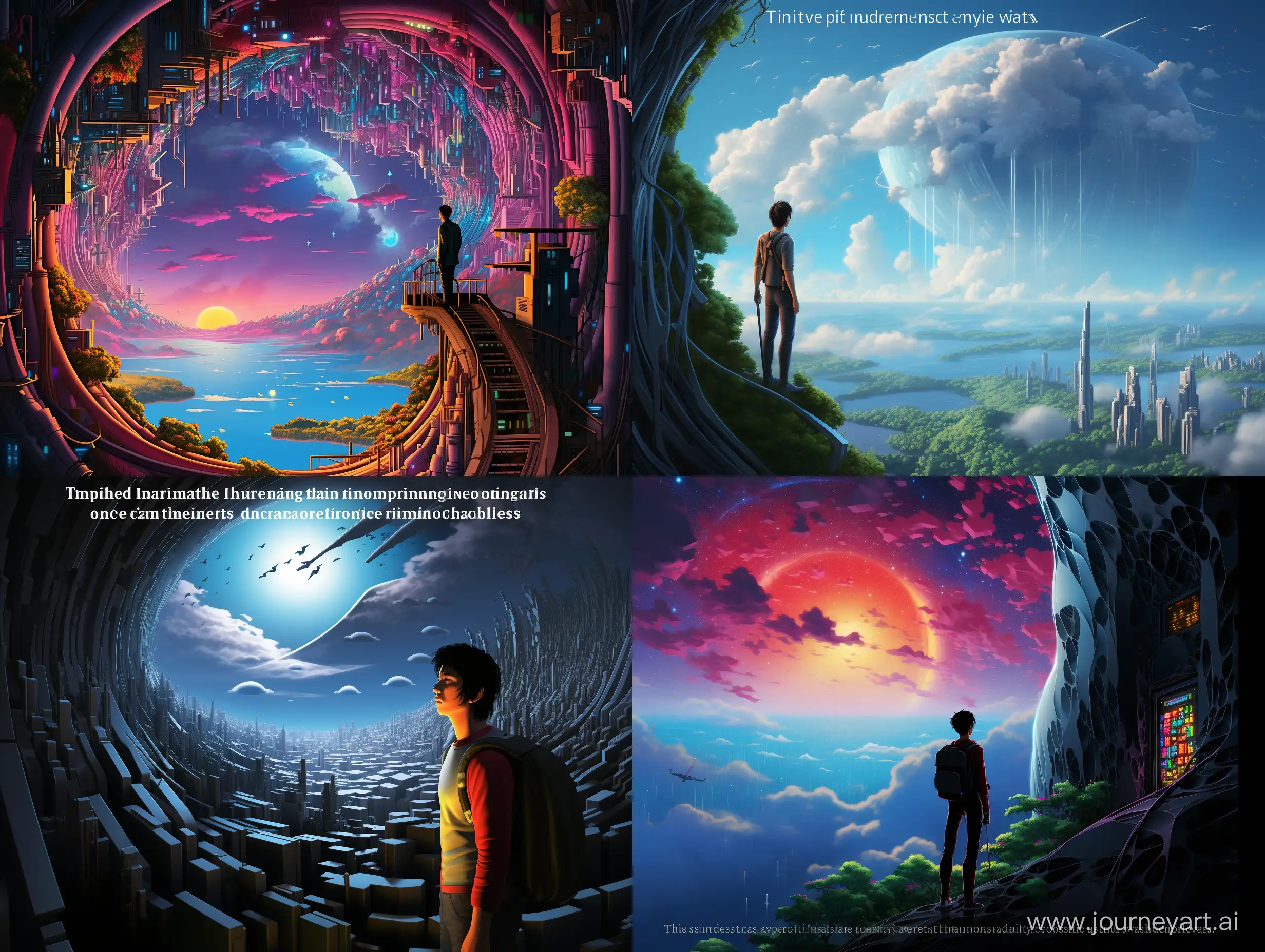 computer engineer that hopes to understand full stack of engineering, believes in sci-fi is optimistic struggling through getting stuff done but never gives up feels like the batman, spiderman never giving up, strays off path often but the voice tells me keep going come on, breathtaking surreal visualization, hiroshi nagai aestheticc