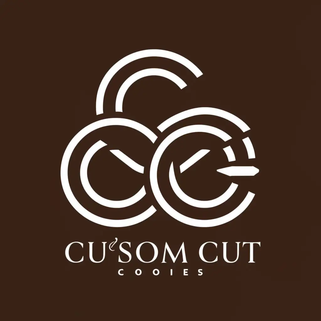 a logo design,with the text "Custom Cut Cookies", main symbol:3 c's,Minimalistic,be used in Restaurant industry,clear background