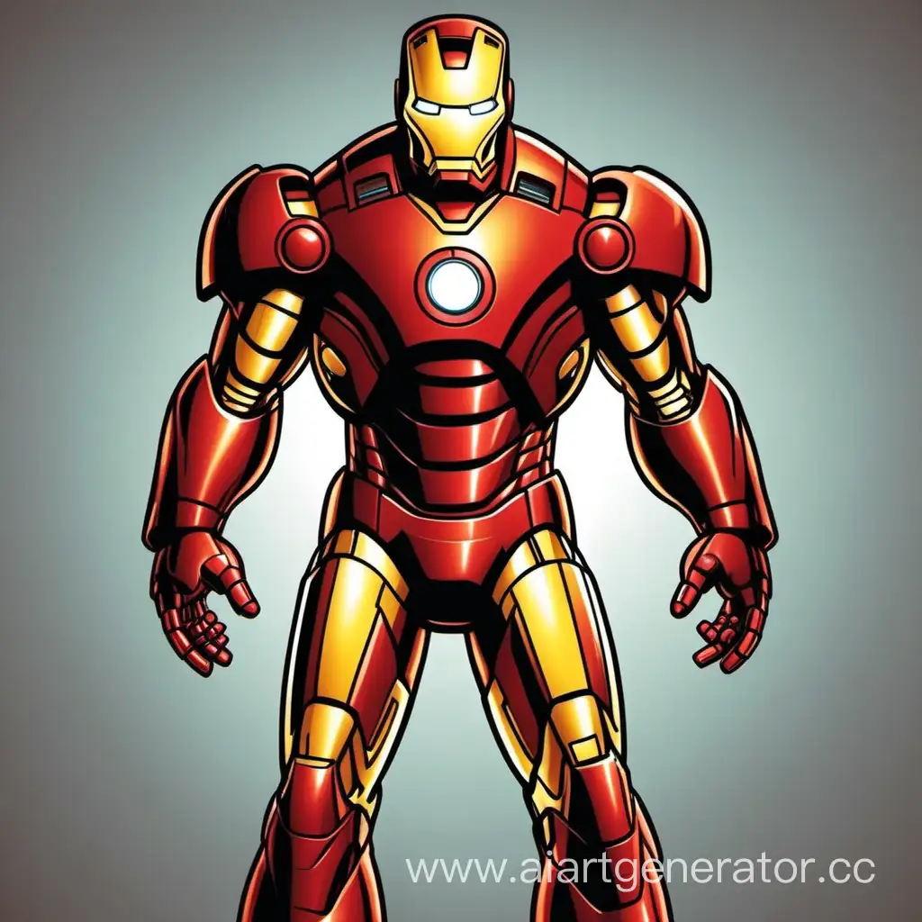 Dynamic-Iron-Man-Cartoon-Illustration