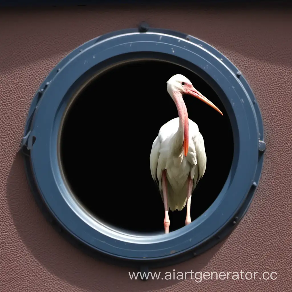 Stork-Delivering-Baby-Seen-Through-Peephole
