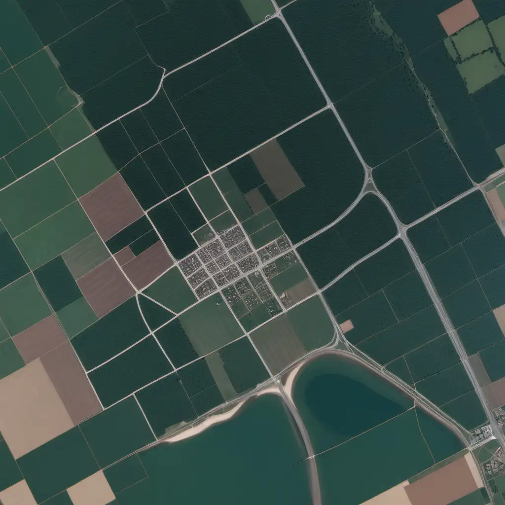 Breathtaking Aerial Landscape Captivating 12x12 Mile Square Area at 179000 Scale