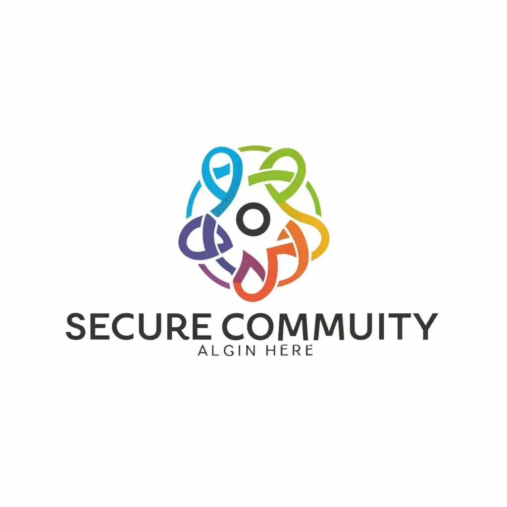a logo design,with the text "Secure Community", main symbol:Community ,Minimalistic,clear background