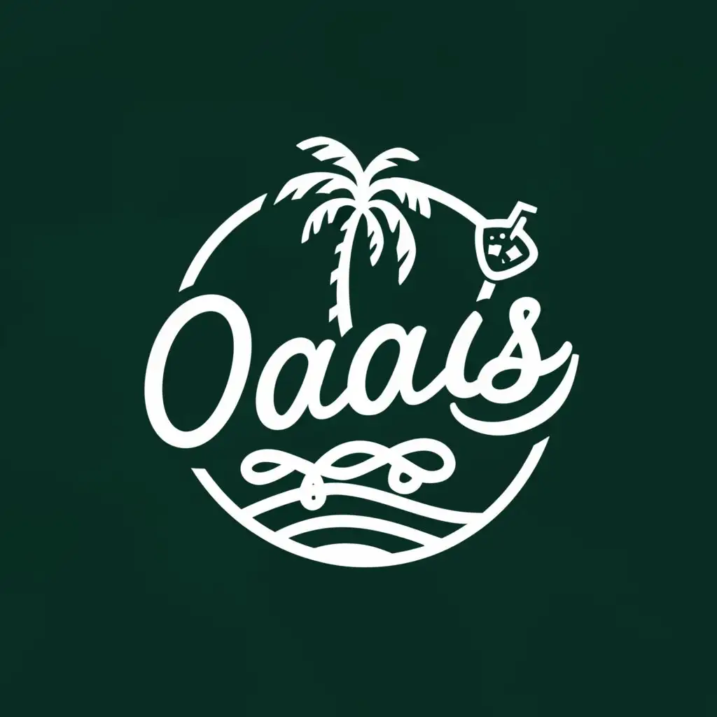 LOGO-Design-for-Oasis-Circular-Emblem-for-the-Restaurant-Industry
