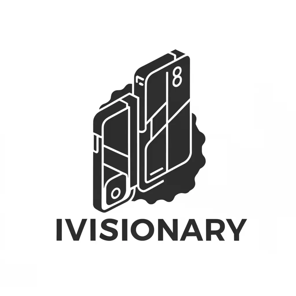 a logo design,with the text 'IVisionary', main symbol:phone case,Moderate,clear background