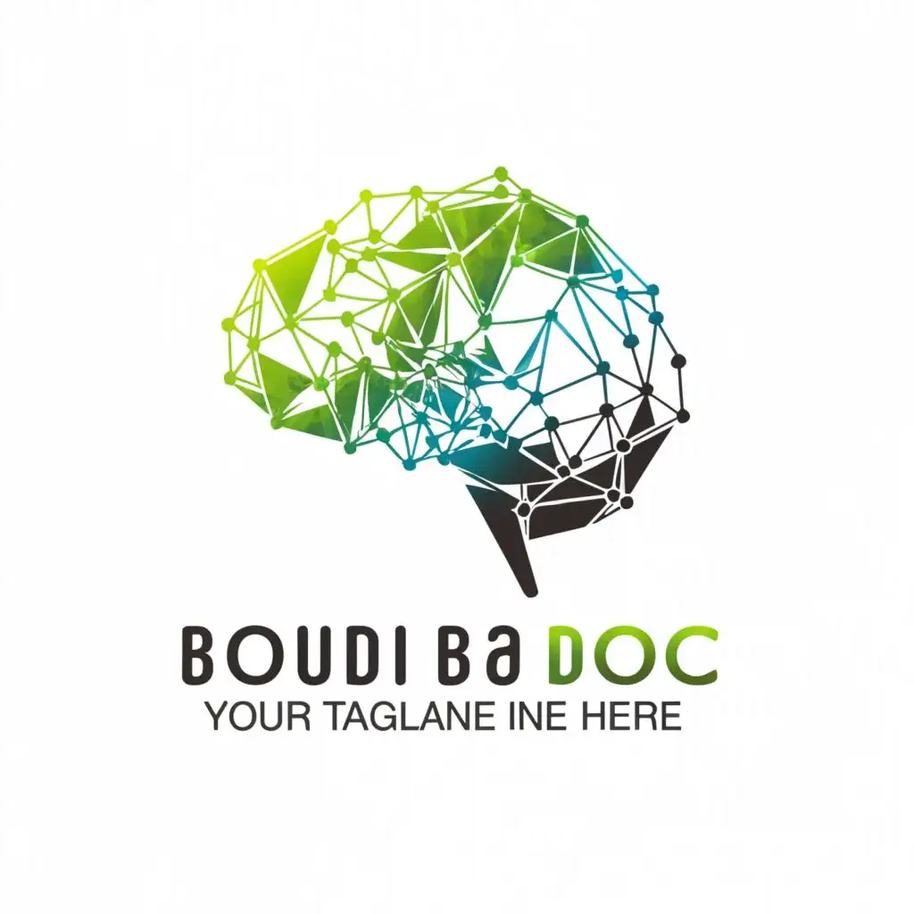 a logo design,with the text "boudiba doc  ", main symbol:brain,Moderate,clear background