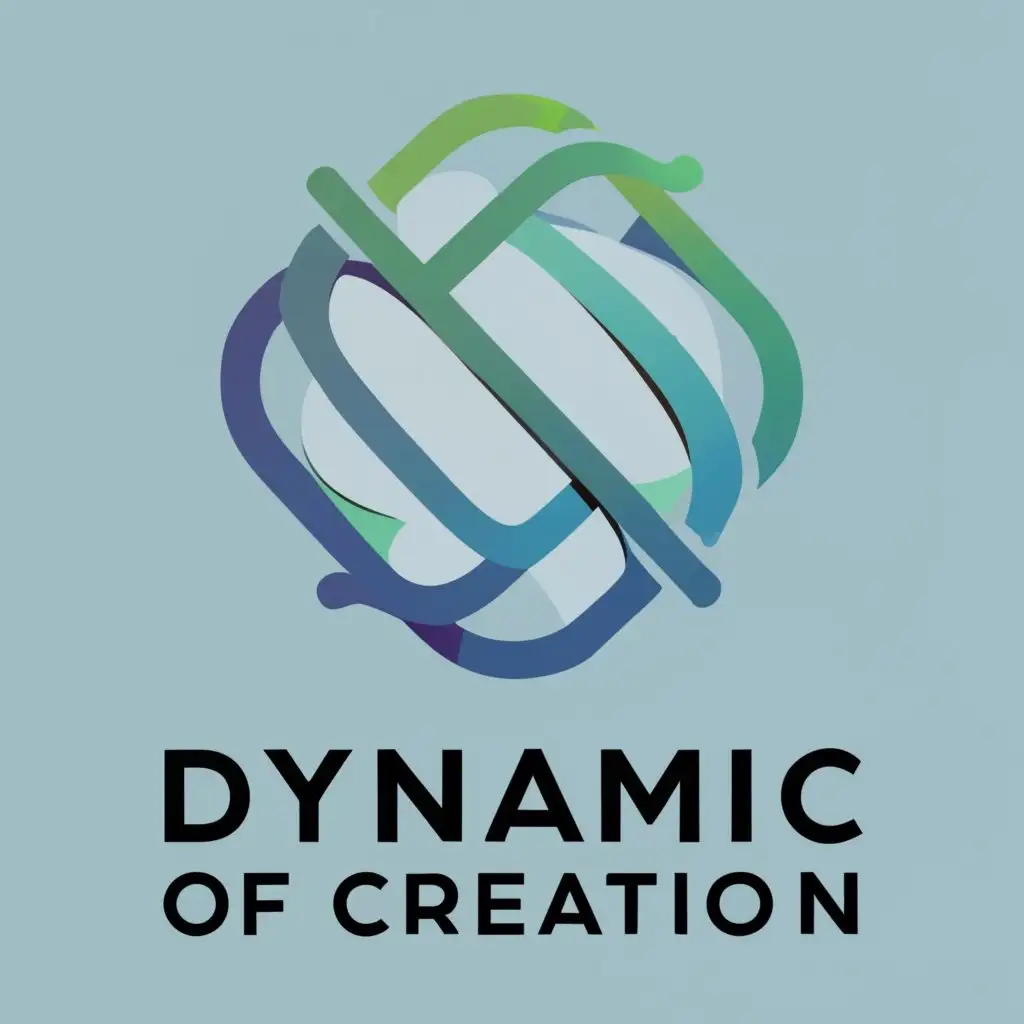 logo, dynamics of creation together, with the text "dynamic creation together", typography