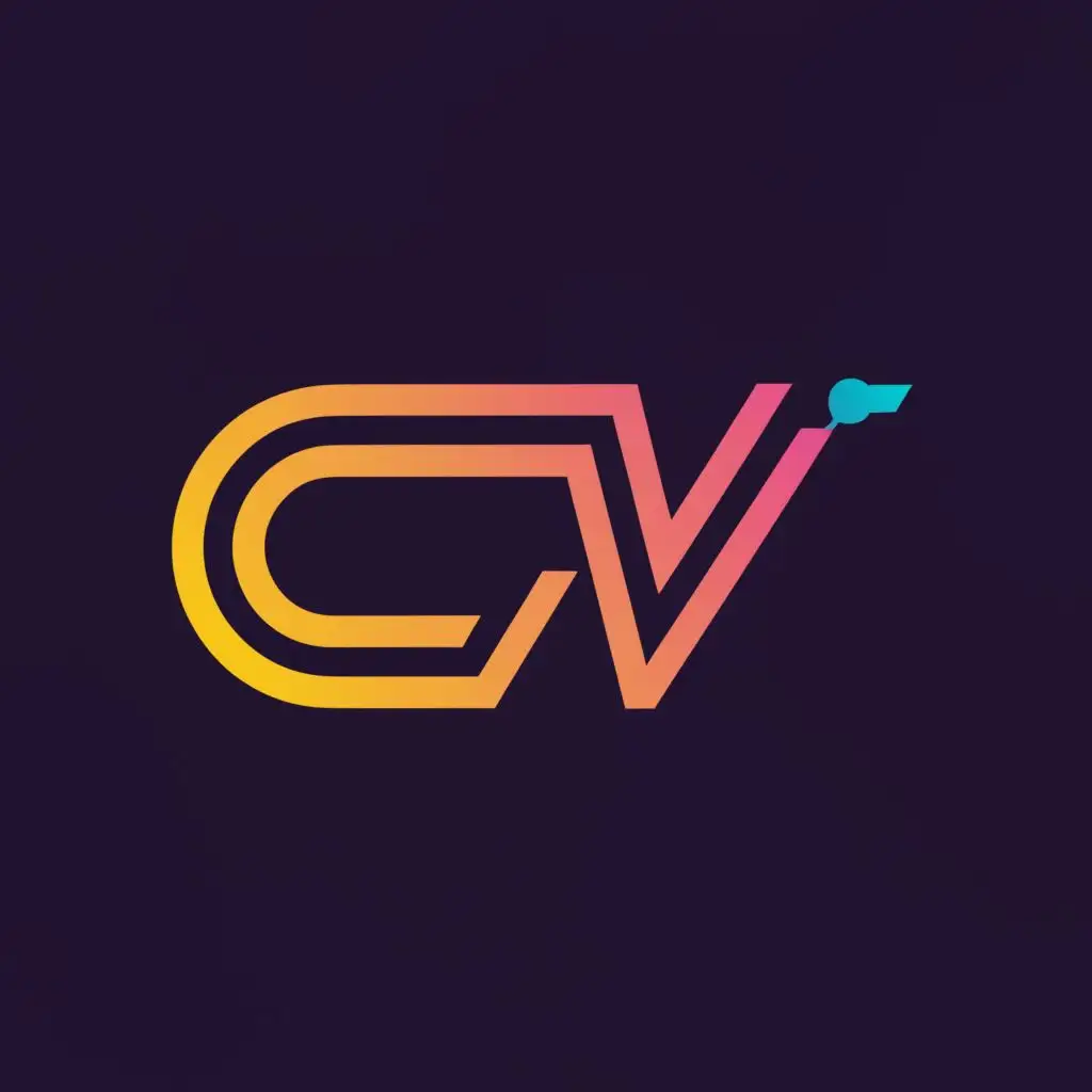 a logo design,with the text "CV", main symbol:electricity,Moderate,be used in Technology industry,clear background