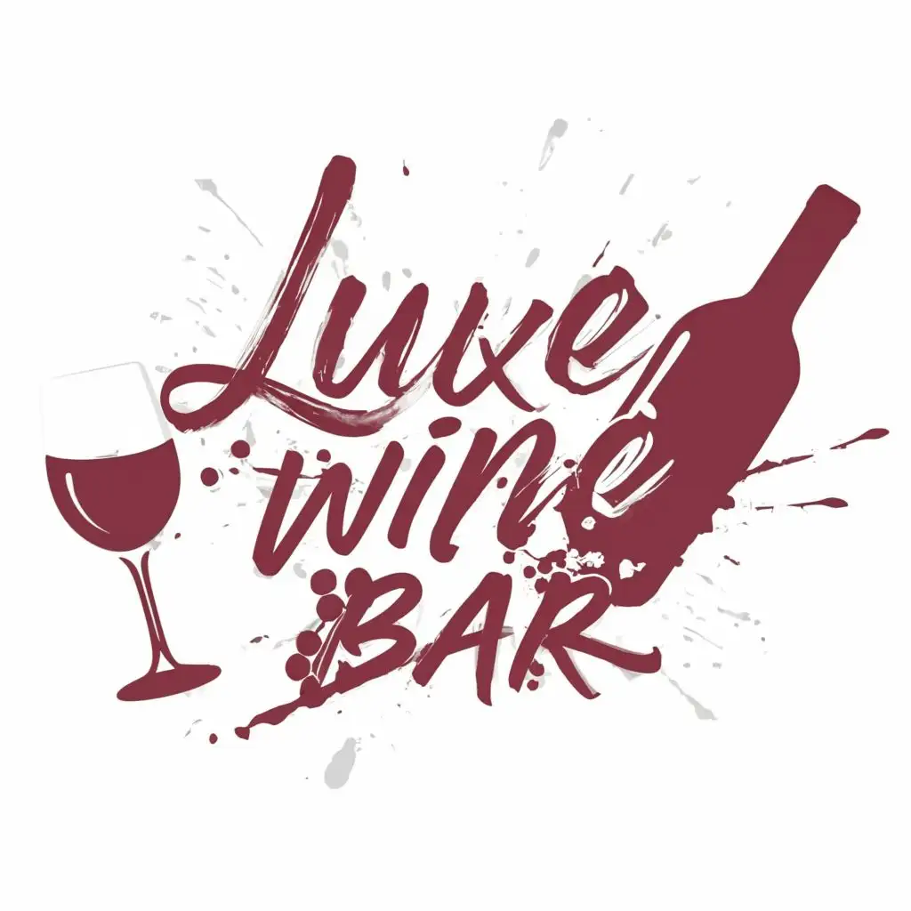logo, Wine stain, with the text "Luxe Wine Bar", typography, be used in Restaurant industry