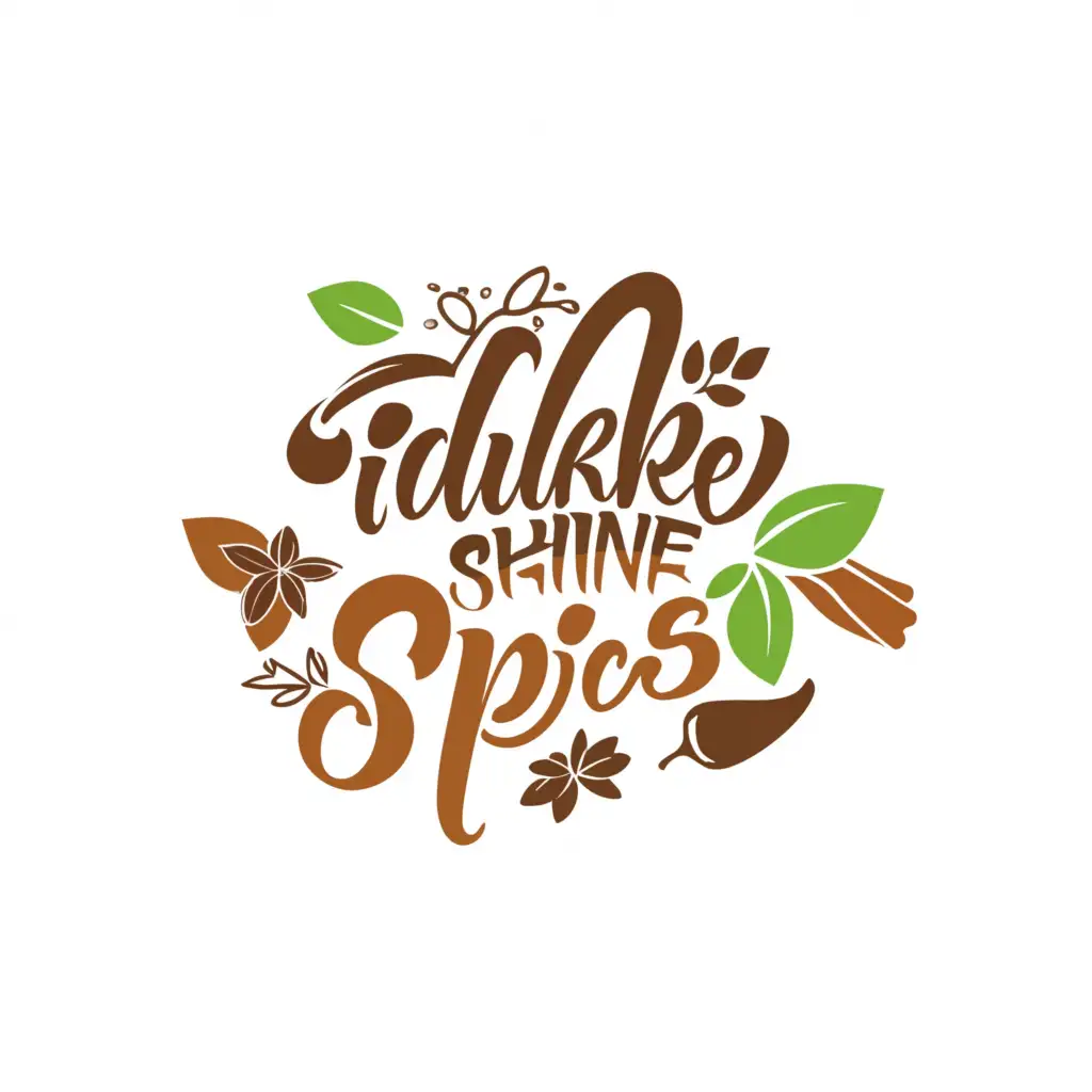 a logo design,with the text "IDUKKI SHINE SPICS", main symbol:SPICES AND HERBS,complex,clear background