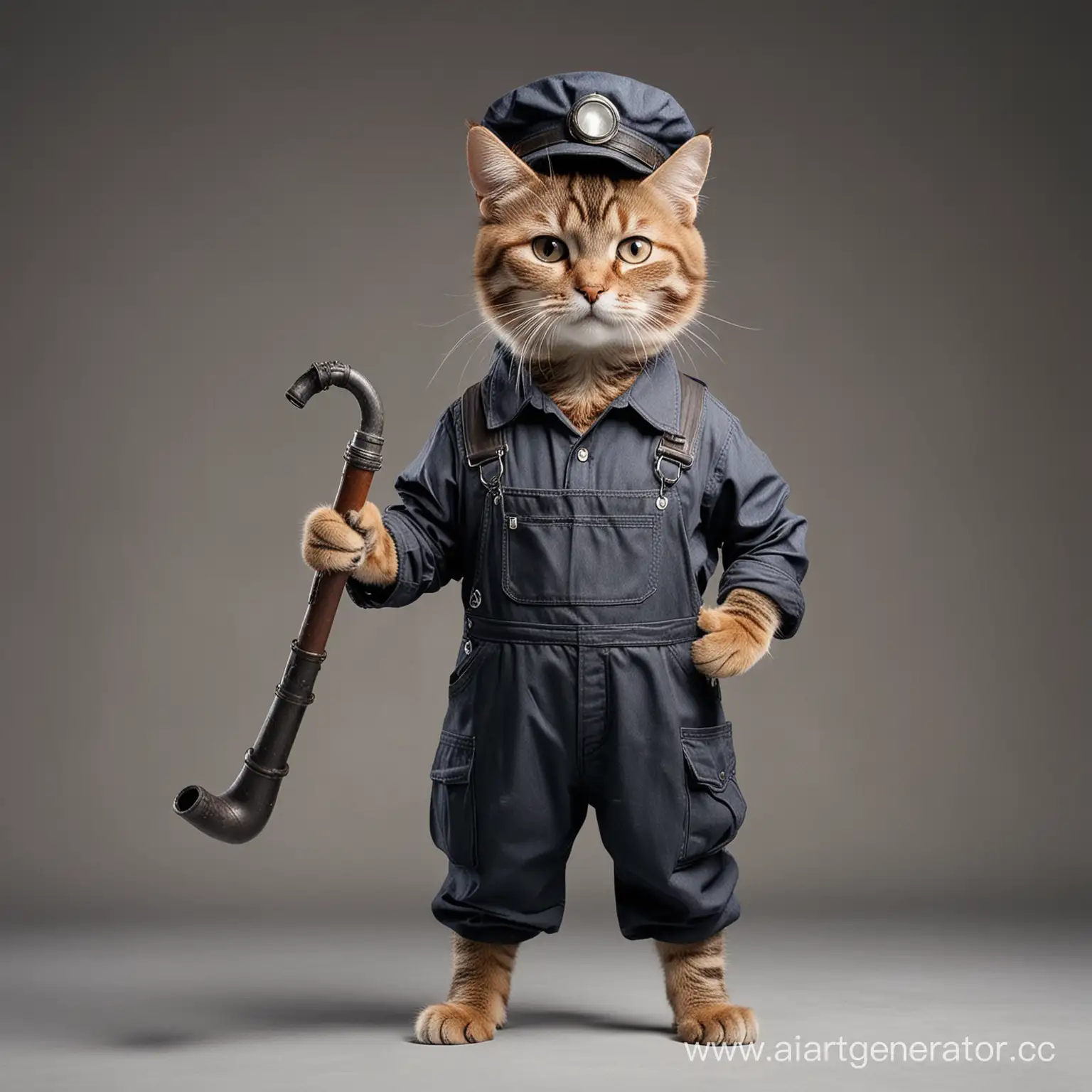 Whimsical-Cat-Mechanic-Poses-in-Professional-Photo-Shoot